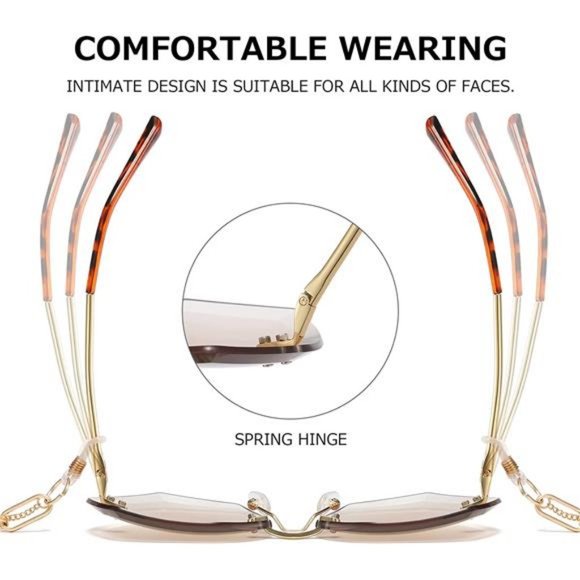AEVOGUE Sunglasses For Women Oversized Rimless main image 10